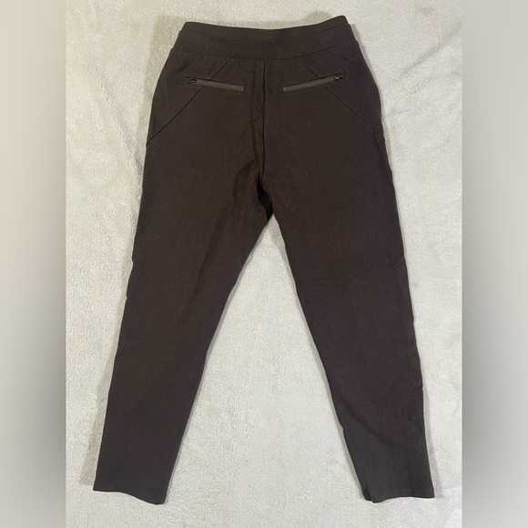 Athleta Pants Womens M Petite Brown Venice Heathered Pintuck Equestrian Athletic - Picture 5 of 12